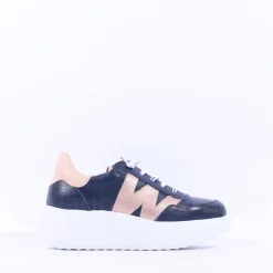 Women Wonders Berlin Platform Bungee Trainer - Navy Rose