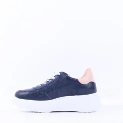Women Wonders Berlin Platform Bungee Trainer - Navy Rose