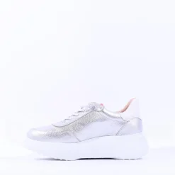 Women Wonders Berlin Platform Bungee Trainer - Silver Coral