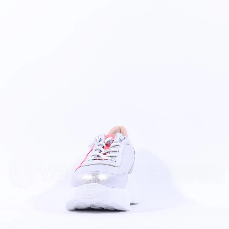 Women Wonders Berlin Platform Bungee Trainer - Silver Coral