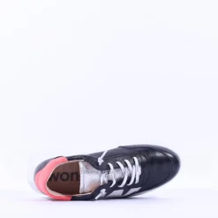 Women Wonders Berlin Platform Bungee Trainer - Black Coral