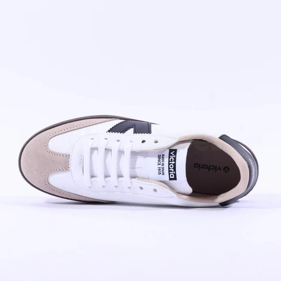 Women Victoria Berlin Two Tone T Toe Trainer - Blanco