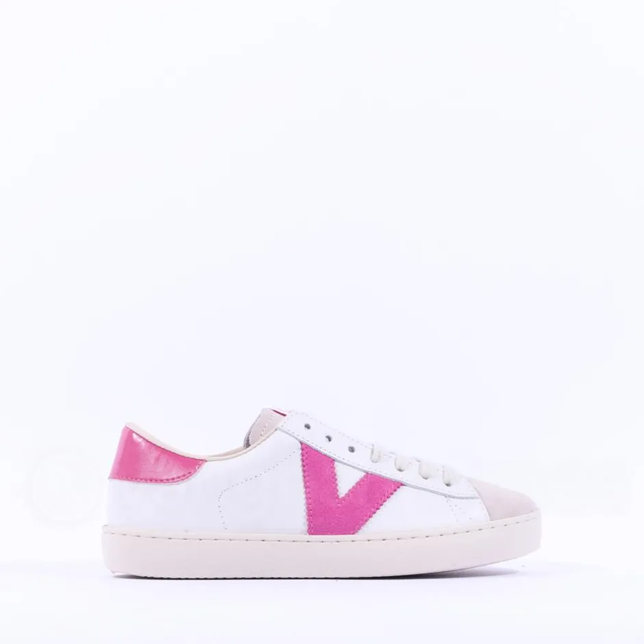 Women Victoria Berlin V Laced Two Tone Trainer - Fuchsia