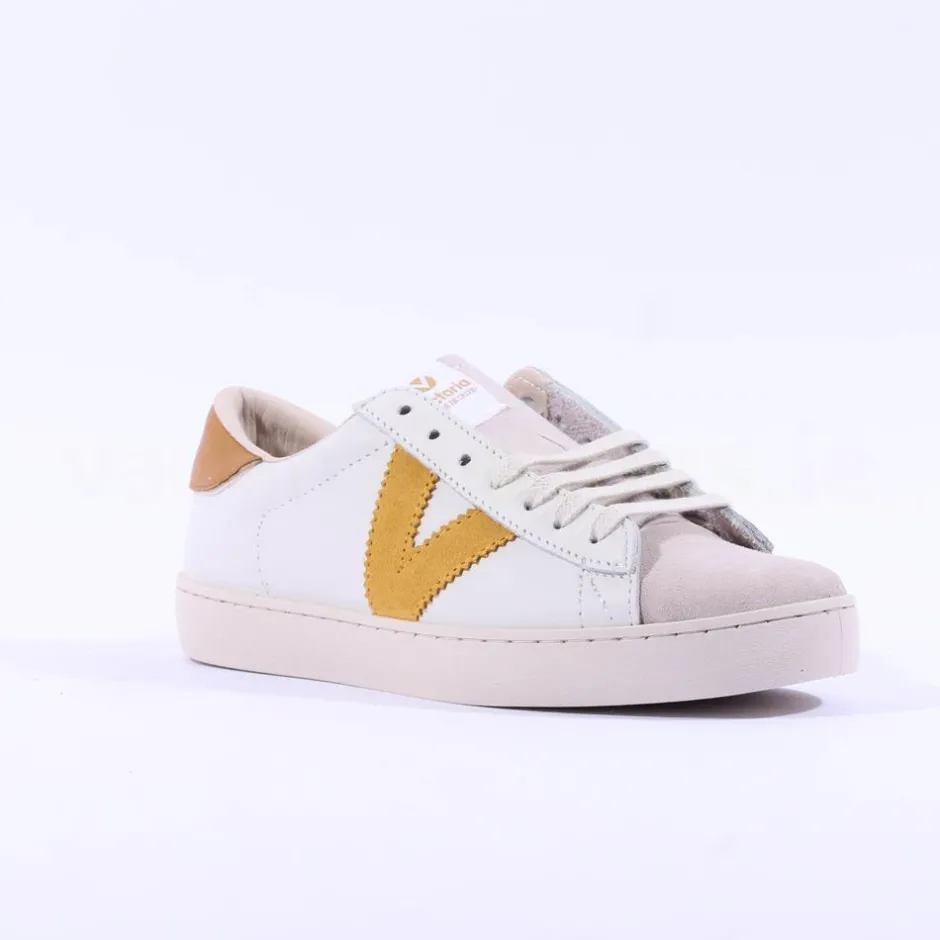 Women Victoria Berlin V Laced Two Tone Trainer - Mostaza