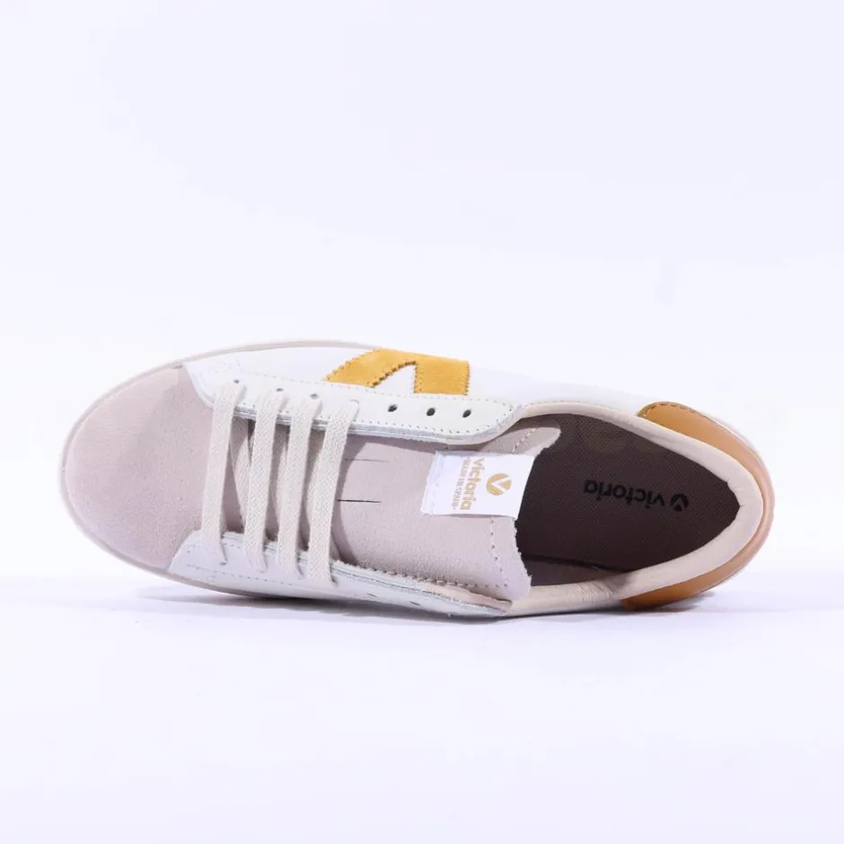 Women Victoria Berlin V Laced Two Tone Trainer - Mostaza