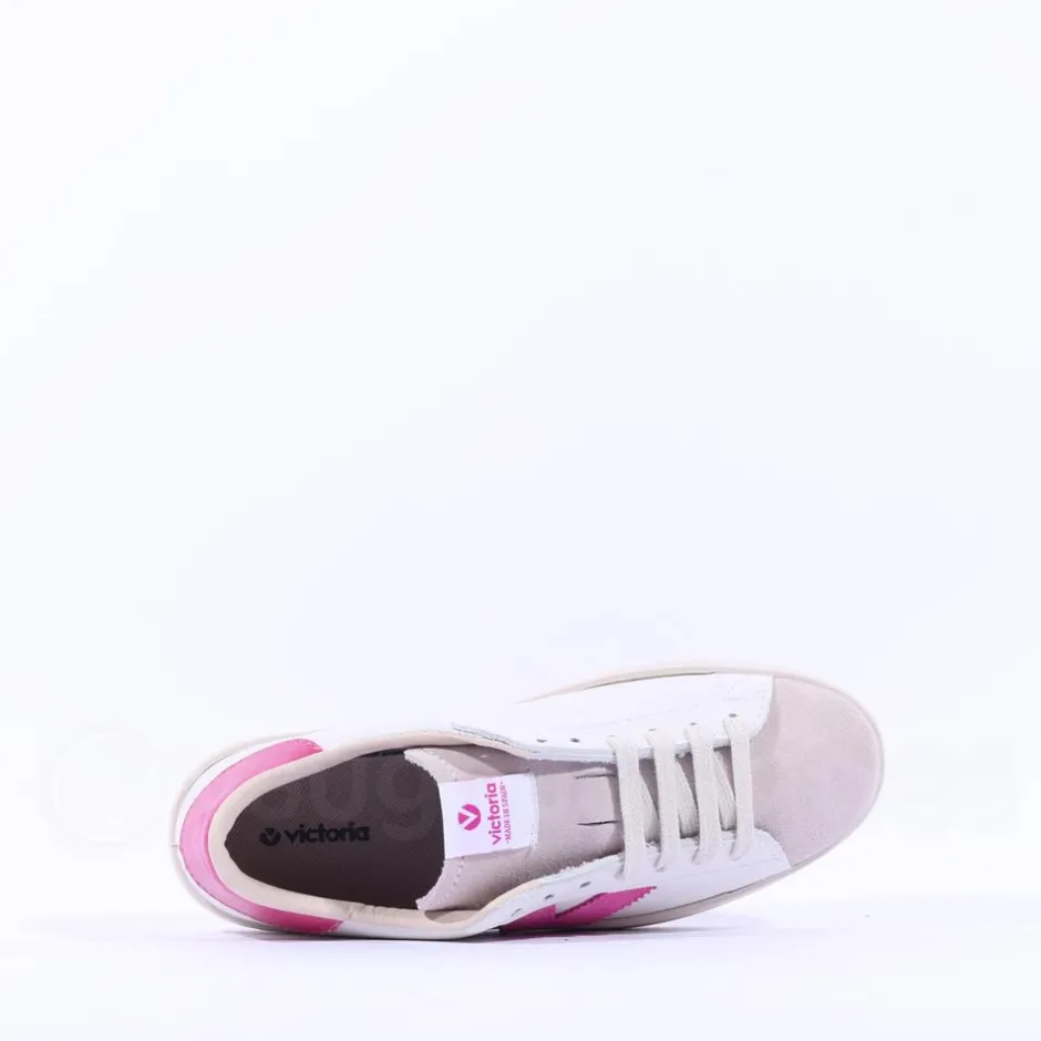 Women Victoria Berlin V Laced Two Tone Trainer - Fuchsia