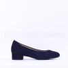 Women Gabor Betty Low Heel Classic Court - Navy Suede