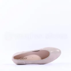 Women Gabor Betty Low Heel Classic Court - Gold Shimmer