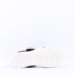 Women Ara Bilbao Twin Velcro Wedge Sandal - Black Leopard Combi