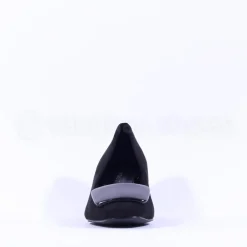 Women Marco Tozzi Bitto Square Brooch Heel - Black