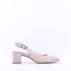 Women Marco Tozzi Bitto Toecap Slingback Court - Dune Combi