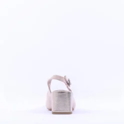 Women Marco Tozzi Bitto Toecap Slingback Court - Dune Combi