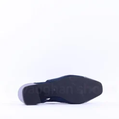 Women Marco Tozzi Bitto Toecap Slingback Court - Navy Combi