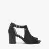 Women NeroGiardini Block Heel Peeptoe Sandal - Black