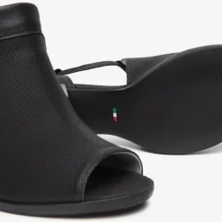 Women NeroGiardini Block Heel Peeptoe Sandal - Black