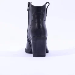 Women NeroGiardini Block Heel Western Boot - Black Leather