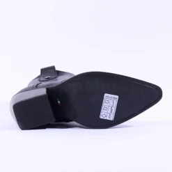 Women NeroGiardini Block Heel Western Boot - Black Leather