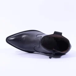 Women NeroGiardini Block Heel Western Boot - Black Leather
