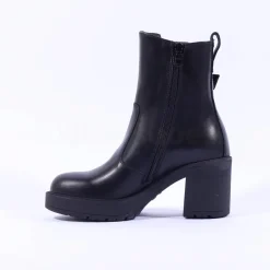 Women NeroGiardini Block Heeled Chelsea Boot - Black Leather