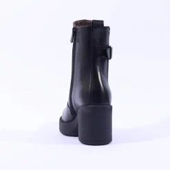 Women NeroGiardini Block Heeled Chelsea Boot - Black Leather