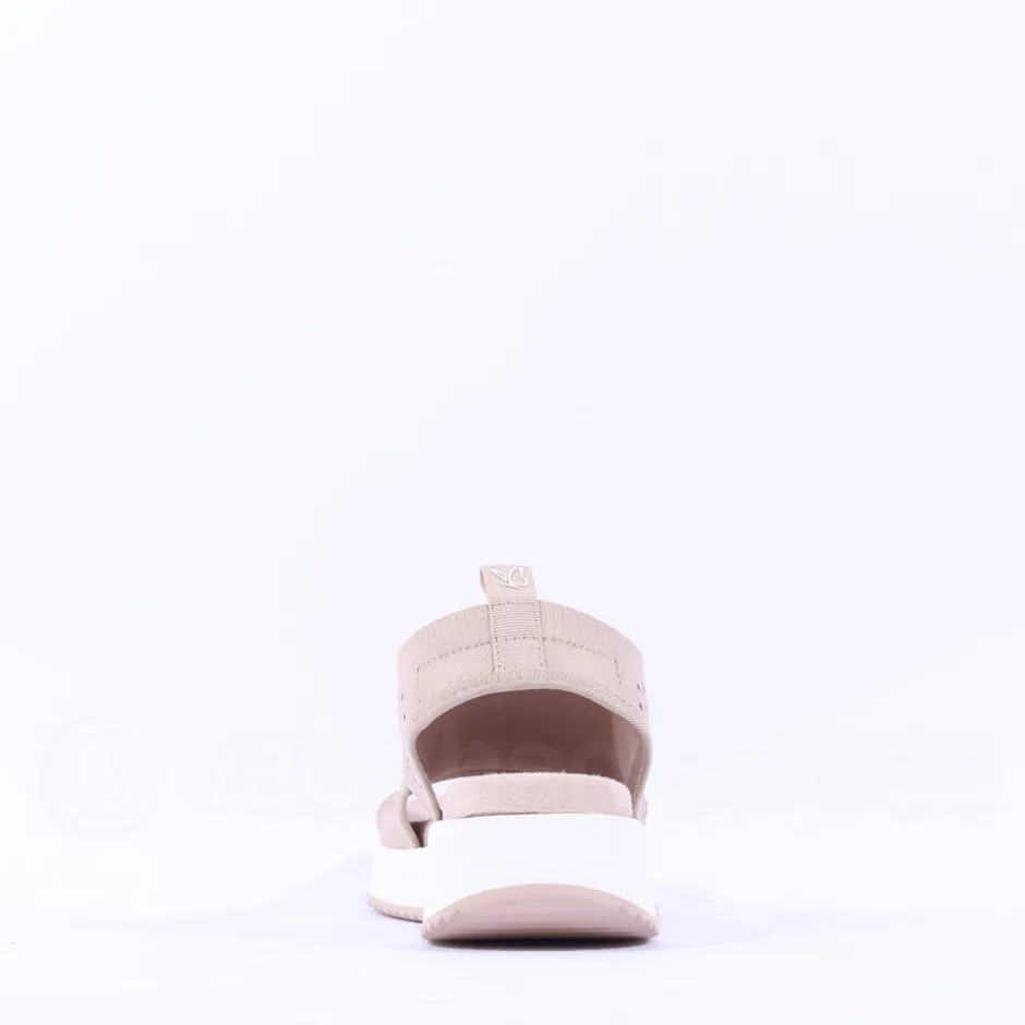Women Caprice Bluefly Sparkle Knit Sandal - Sand