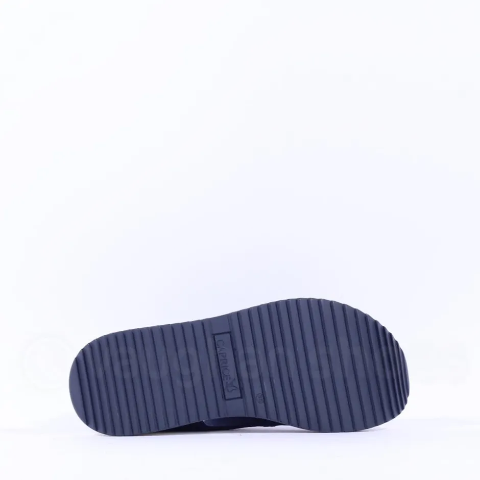 Women Caprice Bluefly Sparkle Knit Sandal - Navy