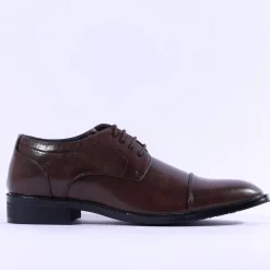 Brent Pope Bluff Laced Toe Cap Shoe - Walnut