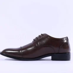 Brent Pope Bluff Laced Toe Cap Shoe - Walnut