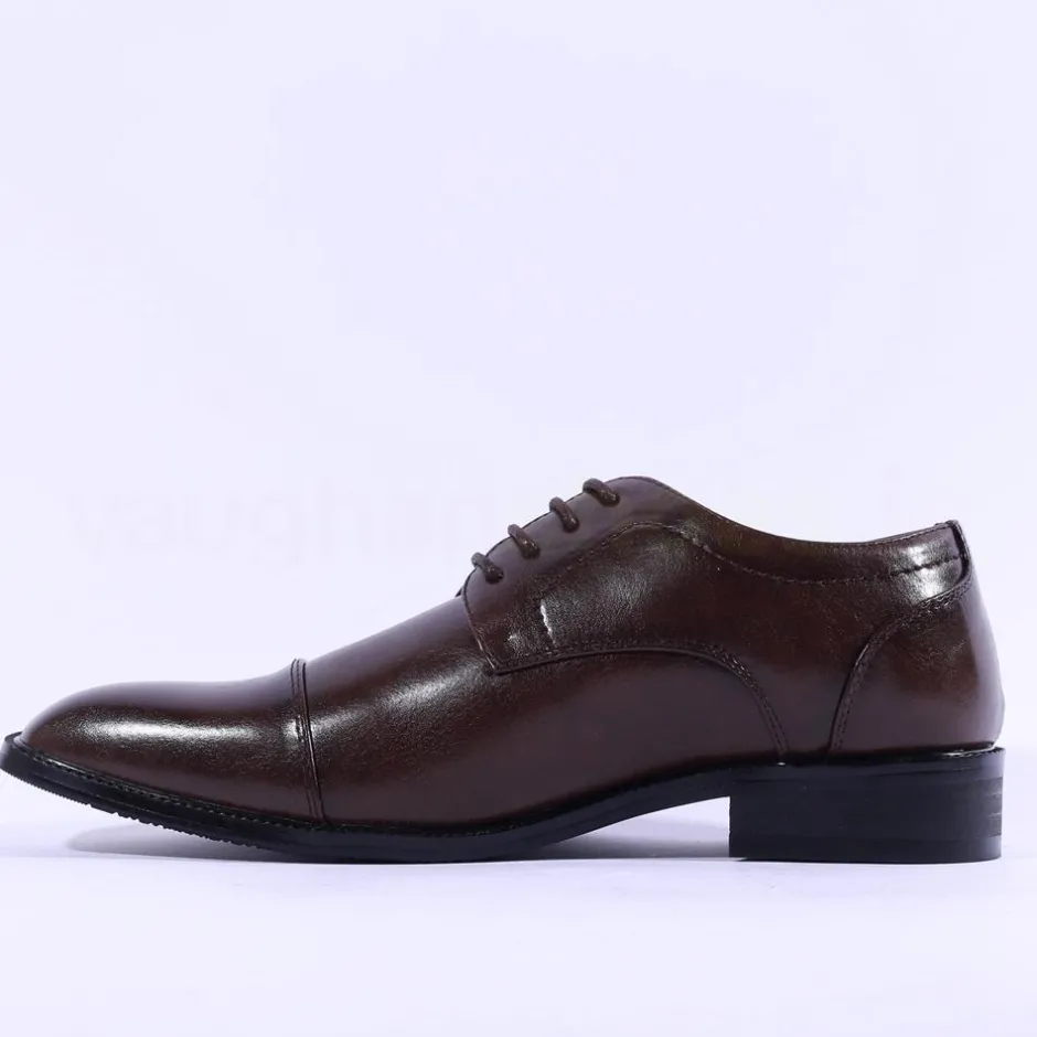 Brent Pope Bluff Laced Toe Cap Shoe - Walnut