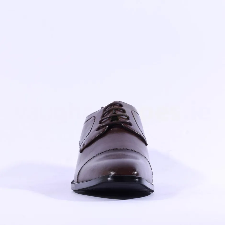 Brent Pope Bluff Laced Toe Cap Shoe - Walnut
