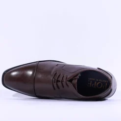 Brent Pope Bluff Laced Toe Cap Shoe - Walnut