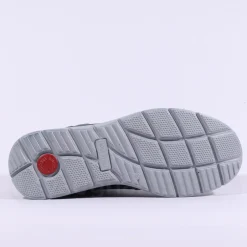 IMAC Bologna Laced Shoe With Side Zip - Navy Tan Leather