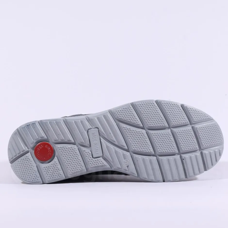 IMAC Bologna Laced Shoe With Side Zip - Navy Tan Leather