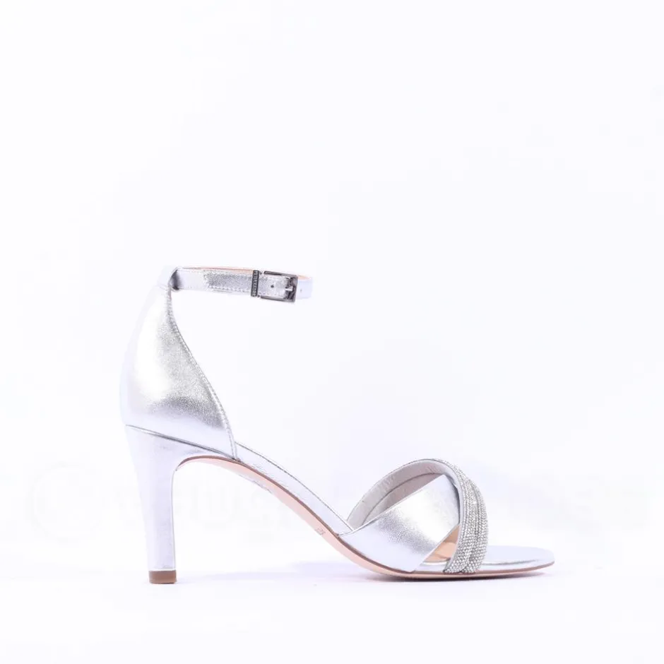 Women Peter Kaiser Bolzano Diamante Strap Heel - Silver