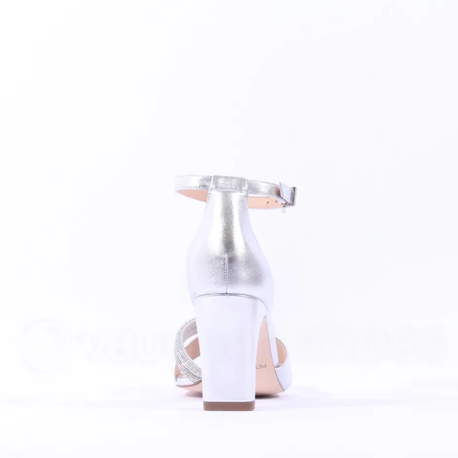 Women Peter Kaiser Bolzano Diamante Strap Heel - Silver