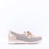 Women Marco Tozzi Bonallo Link Detail Loafer - Gold Combination