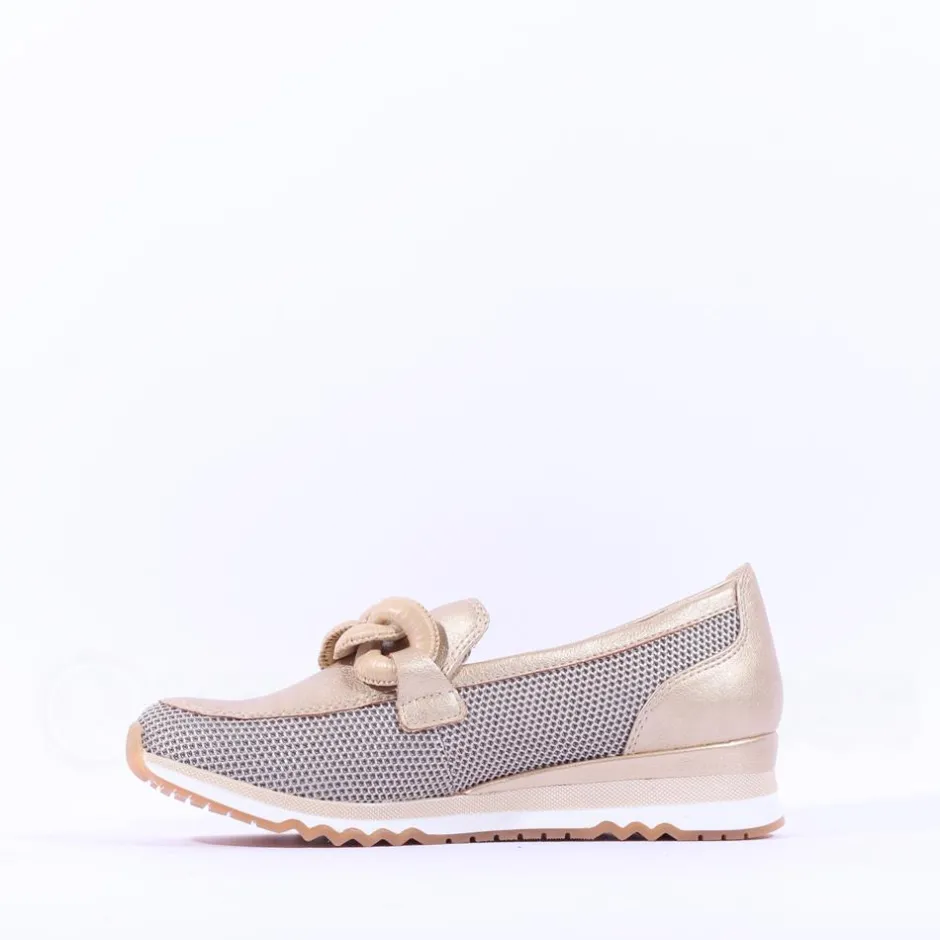 Women Marco Tozzi Bonallo Link Detail Loafer - Gold Combination