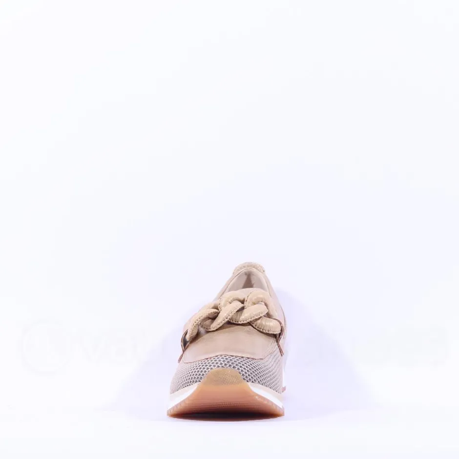 Women Marco Tozzi Bonallo Link Detail Loafer - Gold Combination