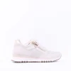 Women Marco Tozzi Bonallo Side Zip Trainer - Cream Gold