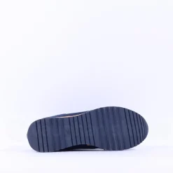 Women Marco Tozzi Bonallo Sidezip Lace Trainer - Navy Combi