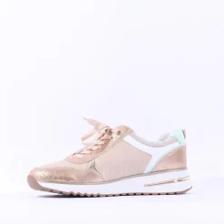 Women Marco Tozzi Bosa Vegan Trainer - Gold Combination