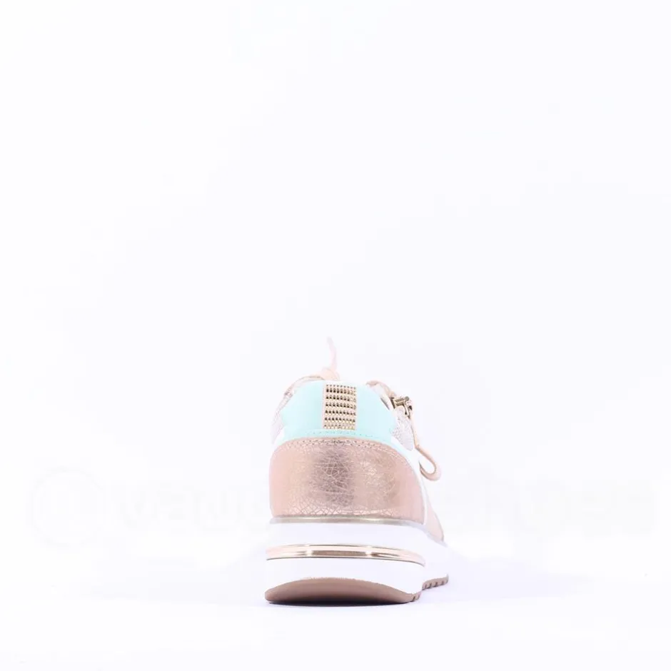 Women Marco Tozzi Bosa Vegan Trainer - Gold Combination