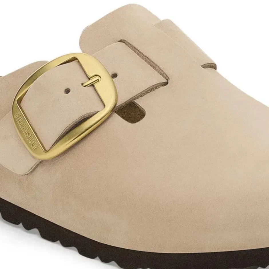 Women Birkenstock Boston Big Buckle Nubuck - Sandcastle