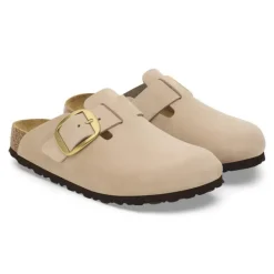 Women Birkenstock Boston Big Buckle Nubuck - Sandcastle