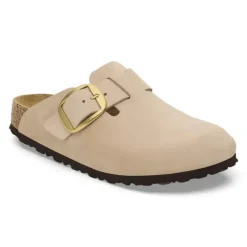 Women Birkenstock Boston Big Buckle Nubuck - Sandcastle