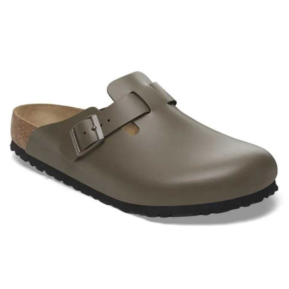 Birkenstock Men Boston Natural Leather - Concrete Grey
