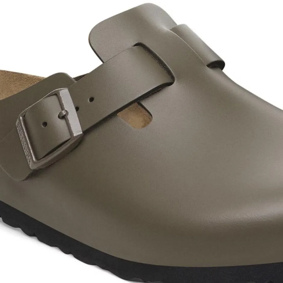 Birkenstock Men Boston Natural Leather - Concrete Grey
