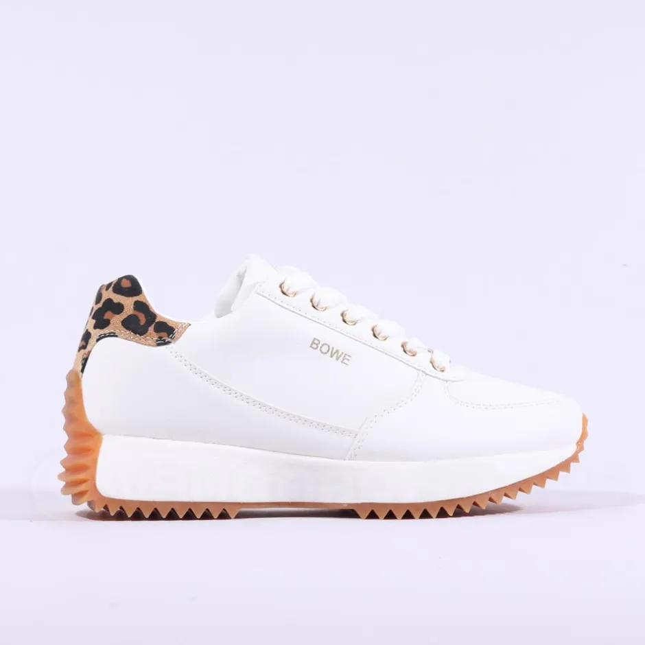 Women Tommy Bowe Ladies Braaten Waffle Trainer - White Leopard