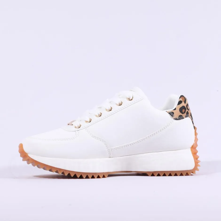 Women Tommy Bowe Ladies Braaten Waffle Trainer - White Leopard