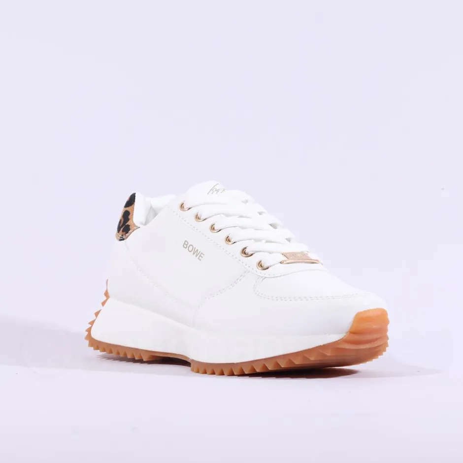 Women Tommy Bowe Ladies Braaten Waffle Trainer - White Leopard